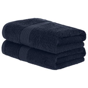 Livarno home Froté ručník, 50 x 100 cm, 500 g/m², 2 kusy (tmavě modrá)