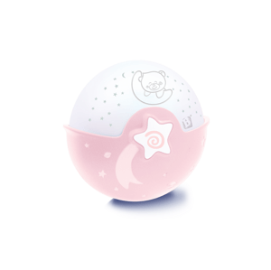 Infantino Noční lampa a projektor (světle růžová)