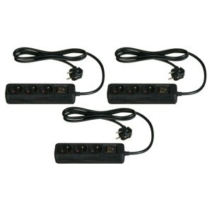 Tronic® Zásuvková lišta (černá)