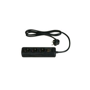 Tronic® Zásuvková lišta (černá)