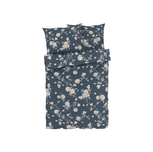 Livarno home Ložní povlečení z mikrovláknitého saténu, 200 x 220 cm, 70 x 90 cm (navy modrá)
