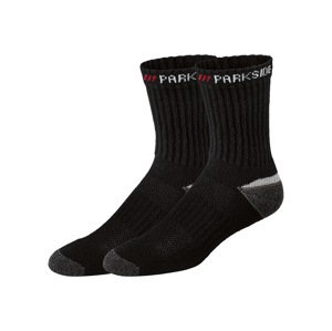 Parkside® Pánské pracovní ponožky, 2 páry (černá/zelená, 39-42)