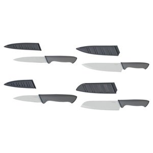 Silvercrest® Sada kuchyňských nožů, 4dílná (Sada 4 kusů v šedé barvě)