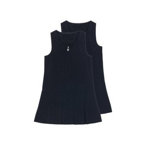 Dívčí šaty, 2 kusy (navy modrá, 110)