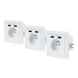 Silvercrest® Sada USB zásuvek, 3dílná