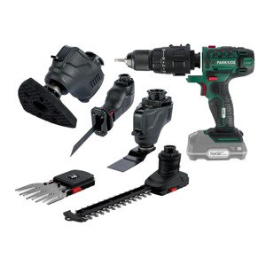 Parkside® Aku kombinované nářadí 3 v 1 Pkga 20-Li C2 s nástavcem - nůžky na trávu a živý plot