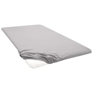 Biberna Žerzejové napínací prostěradlo na podložku na matraci (bouřkově šedá, 90-100 x 200 cm)