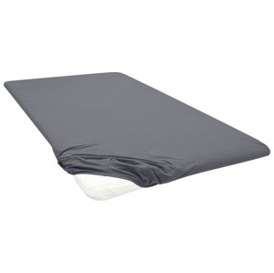 Biberna Žerzejové napínací prostěradlo na podložku na matraci (antracitová, 90-100 x 200 cm)