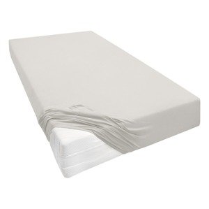 Biberna Žerzejové napínací prostěradlo (140–160 x 200–220 cm, světle šedá)