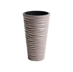 Prosperplast Květináč s vložkou Sand Slim (kávová, Š 30 x V 52 x H 30 cm)