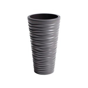 Prosperplast Květináč s vložkou Sand Slim (šedá, Š 35 x V 62 x H 35 cm)