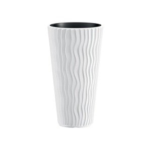 Prosperplast Květináč s vložkou Sandy Slim (bílá, Š 30 x V 53 x H 30 cm)