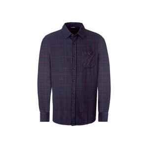 LIVERGY Pánská volnočasová košile "Modern Fit" (male, S (37/38), navy modrá / červená / káro)