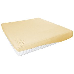 Primera Žerzejové napínací prostěradlo (180-200 x 200 cm, broskvová)