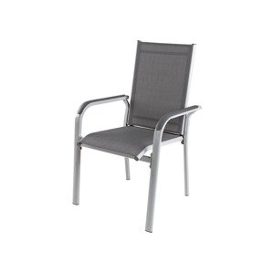 florabest Stohovatelná hliníková židle ALU, stříbr