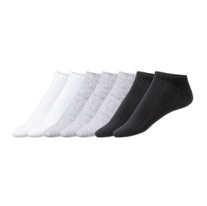 esmara® Dámské nízké ponožky BIO, 7 párů (adult#female, 39/42, černá/zelená/bílá)