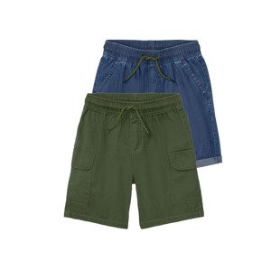 pepperts Chlapecké bermudy, 2 kusy (, 122/128, modrá/khaki)