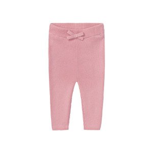 lupilu Dívčí pletené kalhoty BIO (50/56, růžová)