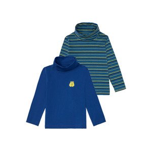 lupilu® Chlapecké triko s dlouhými rukávy / rolá (86/92, pruhy / navy modrá / modrá)