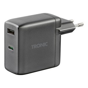 TRONIC Duální power nabíječka  USB-C PD 60W, Ga (antracitová)