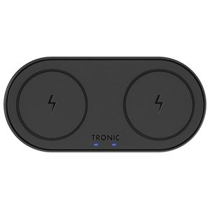 Tronic® Bezdrátová duální nabíječka Qi®, 20 W (černá)