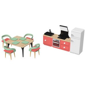 Playtive Dřevěný nábytek / Sada panenek (kuchyňka)