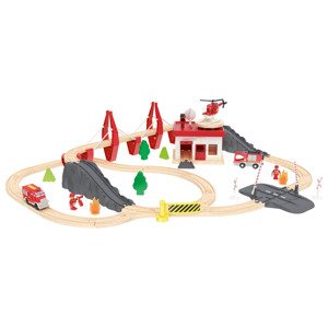 Playtive Dřevěná železniční doprava / Hasiči (hasiči)