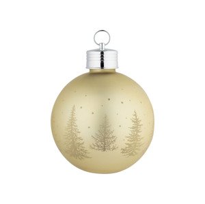 LIVARNO home Vánoční závěsná skleněná koule s LED osv (zlatá)