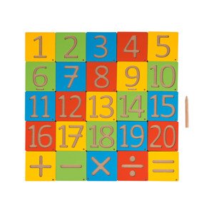 Playtive Dřevěná výuková tabulka (čísla)