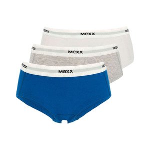 MEXX Dámské kalhotky hipster, 3 kusy (XL, bílá/šedá/modrá)