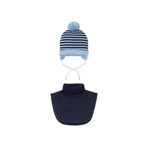 lupilu Chlapecká zimní čepice / límec na krk BI (62-68, čepice navy modrá)