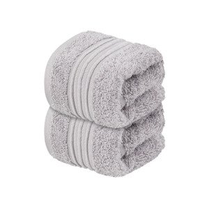 Möve by Livarno Home Luxusní ručník pro hosty, 30 x 50 cm, 2  (světle šedá)