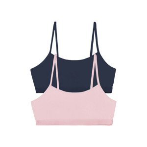 pepperts!® Dívčí podprsenka, 2 kusy (ne#bustier, 134/140, navy modrá / růžová)