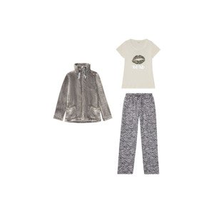 esmara® Dámské pyžamo s mikinou (female, M (40/42), šedá/bílá)