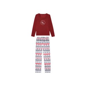 esmara Dámské pyžamo (XS (32/34), červená/bílá)