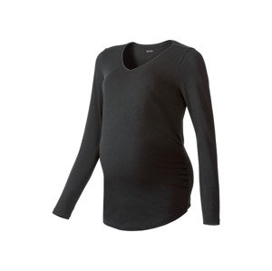 esmara® Dámské těhotenské triko s dlouhými rukáv (adult#female#ano, M (40/42), černá)