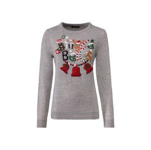 esmara® Dámský vánoční svetr (adult#female, XS (32/34), šedá)