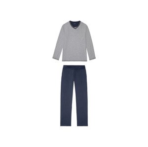 LIVERGY Pánské pyžamo (male, M (48/50), navy modrá / šedá)