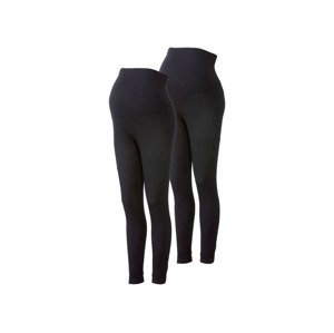 esmara® Dámské těhotenské legíny, 2 kusy (adult#female#ano, XL (48/50), černá)