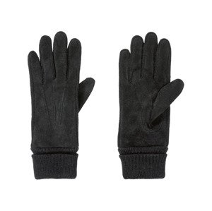 esmara® Dámské kožené rukavice (7, semiš/černá)