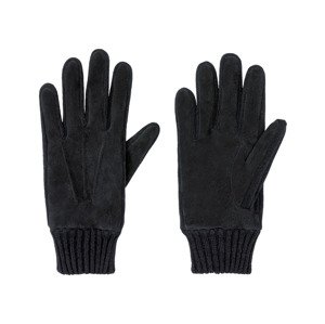 LIVERGY Pánské kožené rukavice (8,5, semiš/černá)