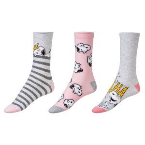 Dámské ponožky, 3 páry (35/38, Snoopy)