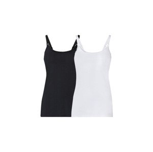 esmara® Dámský top na kojení, 2 kusy (adult#female#ano, XL (48/50), černá/bílá)