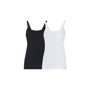 esmara® Dámský top na kojení, 2 kusy (XL (48-50), černá/bílá)