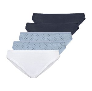 esmara® Dámské kalhotky, 5 kusů (adult#female#ne#briefs, M (40/42), světle modrá/námořnická modrá/bílá)