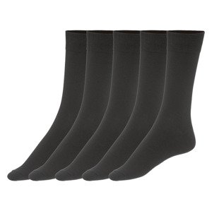 LIVERGY Pánské ponožky BIO, 5 párů (male, 43/46, černá)