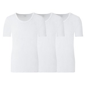 LIVERGY Pánské spodní triko, 3 kusy (male, 4/S, bílá, kulatý výstřih)