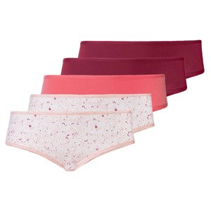 esmara® Dámské kalhotky XXL, 5 kusů (adult#female#ne#pants, XL (48/50), červená/koralová/bílá)