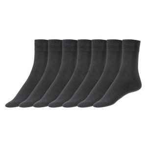 LIVERGY Pánské ponožky, 7 párů (39/42, černá)