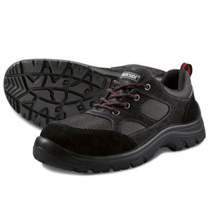 PARKSIDE® Pánská kožená bezpečnostní obuv S3 (adult#male, 41, černá/červená)